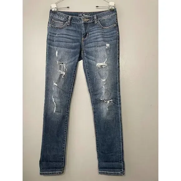 London Jeans Jeans London Jean Vs Pencil Victorias Secret Blue Jeans Womens Size 6 Distressed Denim Poshmark